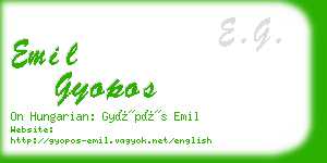 emil gyopos business card
